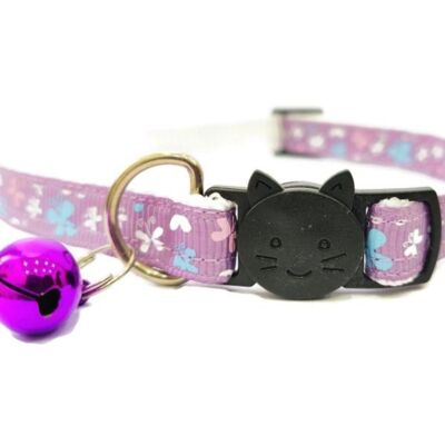 Lilac with Butterflies - Cat Collar