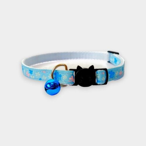 Light Blue with Butterflies - Kitten Collar