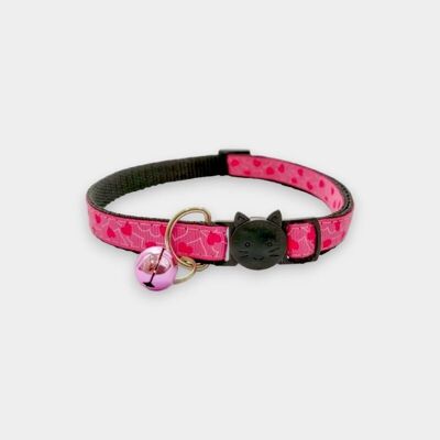 Pink with Love Hearts Kitten Collar