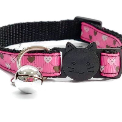 Rose with Small Love Hearts - Kitten Collar