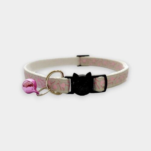 Grey with Love Hearts - Cat Collar