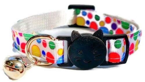 Multi Colour Polka Dot - Cat Collar