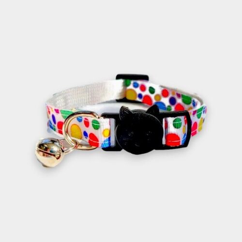 Multi Colour Polka Dot - Cat Collar