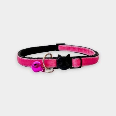 Terciopelo rosa - Collar de gato