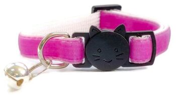 Velours Violet Clair - Collier Chat 1