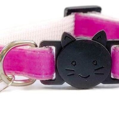 Velours Violet Clair - Collier Chat
