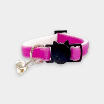 Velours Violet Clair - Collier Chat