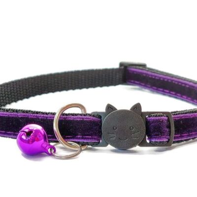 Velours Violet Foncé - Col Chaton