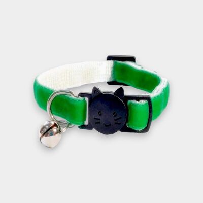 Terciopelo Suave Verde - Collar De Gato