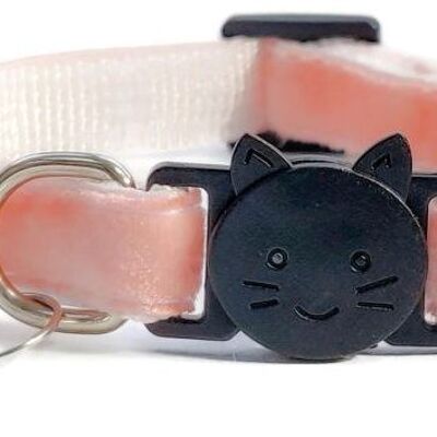 Peach Soft Velvet - Kitten Collar