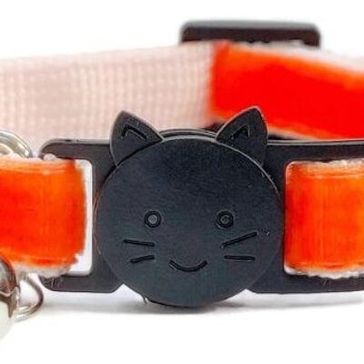 Velours Doux Orange - Collier Chat