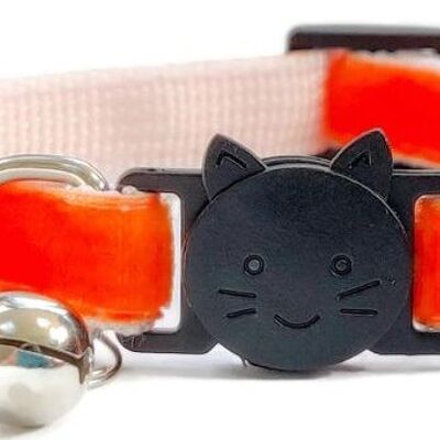 Orange Soft Velvet - Kitten Collar