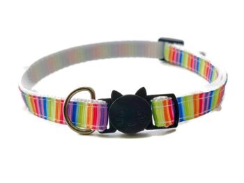 Rainbow Stripe - Collier chaton 1