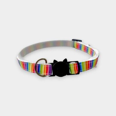 Rainbow Stripe - Collier chaton