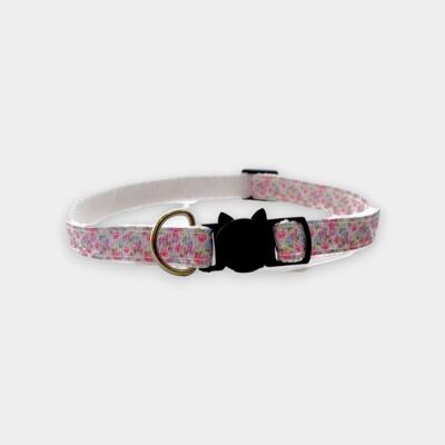 Blanco con Floral - Collar Gato