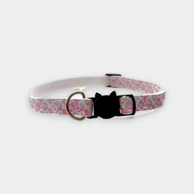 White with Floral - Kitten Collar