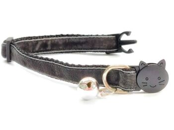 Velours Gris - Collier Chat 2