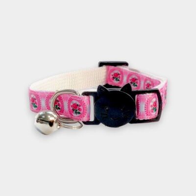 Pink with Roses Print - Kitten Collar