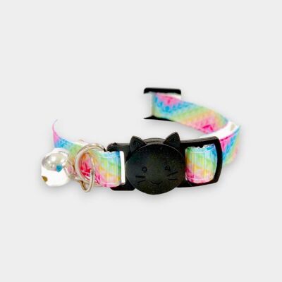 Pink, Blue & Yellow Tie-dye - Cat Collar