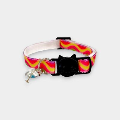 Red, Yellow & Green Tie-dye - Kitten Collar