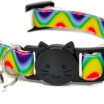 Blue, Green Yellow Tie-dye - Cat Collar