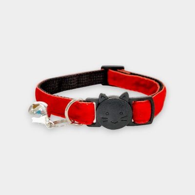 Rusty Red Soft Velvet - Kitten Collar