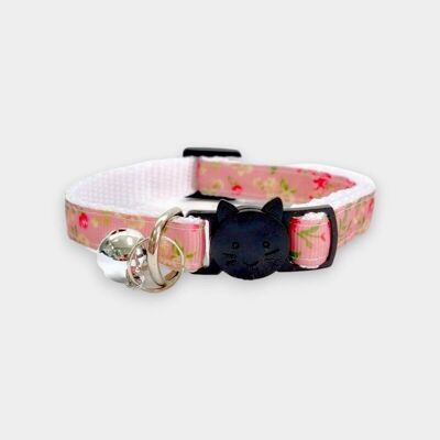 Peach with Rose Floral Print Kitten Collar