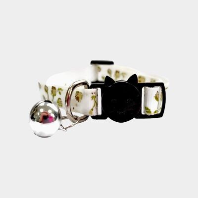 White with Gold Roses Cat Collar