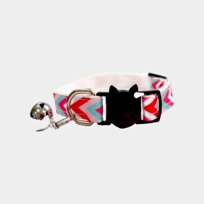 Light Multi Colour Chevron Kitten Collar