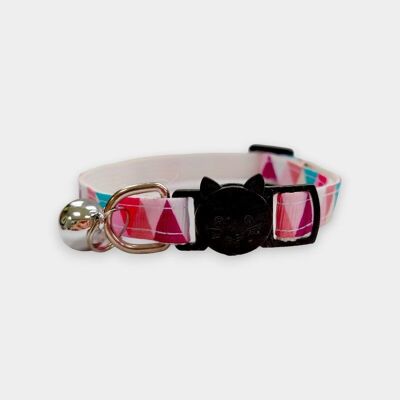 Multi Colour Chequered Kitten Collar