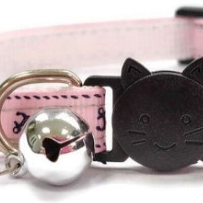 Collier Chat Ancre Rose