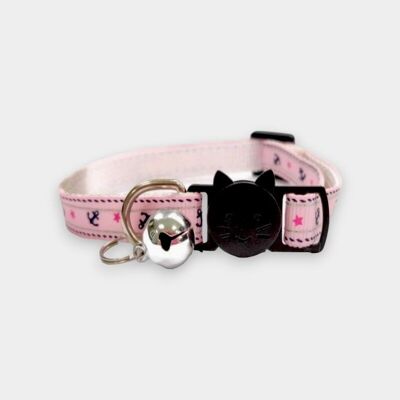 Collar de gato ancla rosa