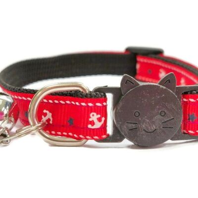 Red Anchor Cat Collar