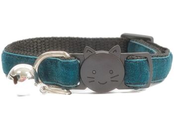 Velours Vert Emeraude - Collier Chat 1