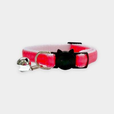 Terciopelo Rosa Fucsia - Collar Gatito