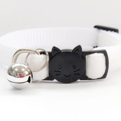 Collier Chat Velours Blanc