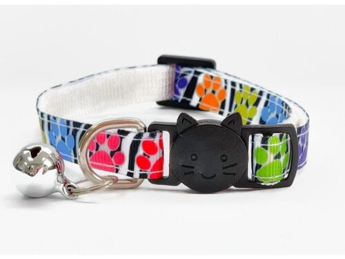 Paw Print Zebra Design - Cat Collar