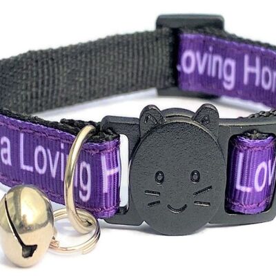 I Have A loving Home' Kitten Collar - Purple
