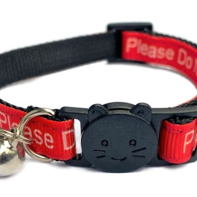 Please Do Not Feed Me' Cat Collar - Red