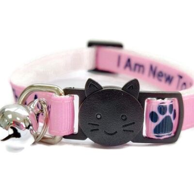 I Am New To The Area' Cat Collar - Pink