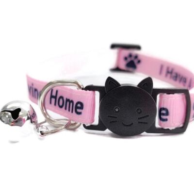 I Have A loving Home' Cat Collar - Pink