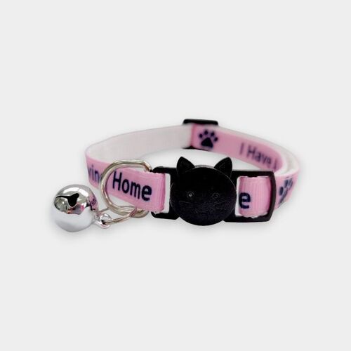 I Have A loving Home' Cat Collar - Pink