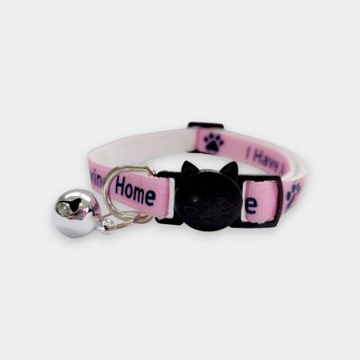 I Have A loving Home' Kitten Collar - Pink