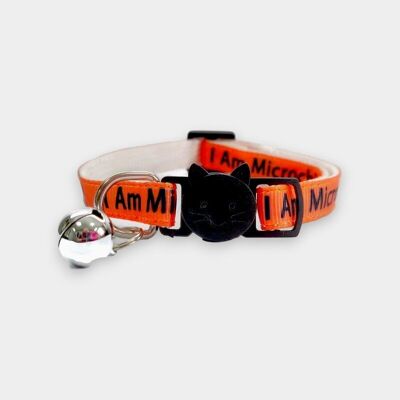 Collare per gatti I Am Microchip - Arancione