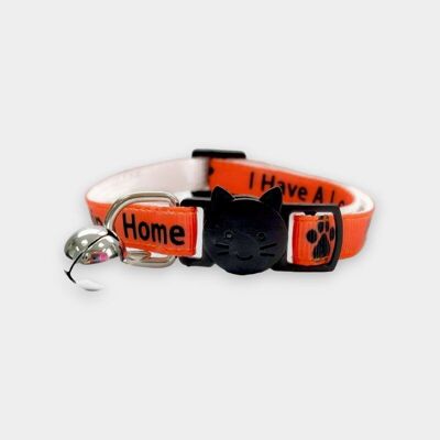 Collar para gatos I Have A loving Home '- Naranja