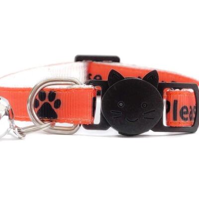 Collier pour chat Please Don Not Feed Me - Orange