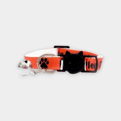 Collar para gato por favor no me alimentes - naranja