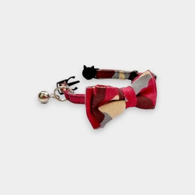 Luxury Cat Collar with Bow Tie - Red Camouflage