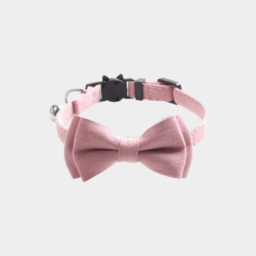 Luxury Cat Collar with Bow Tie - Pink
