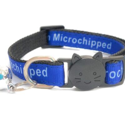 I Am Microchipped' Cat Collar - Green